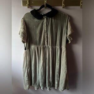 Little White Lies Grey Velvet Dress Size M